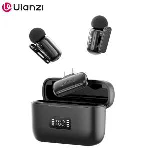 Ulanzi A200 Microfono lavalier wireless Registrazione audio video Riduzione del rumore Mini microfono magnetico per iPhone 16 15 Telefono Android