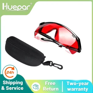 Huepar occhiali di potenziamento Laser rossi occhiali di protezione Laser regolabili occhiali di protezione occhiali di protezione rotanti Cross Line