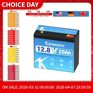 KEPWORTH Batteria LifePo4 più recente 12v 20Ah 25Ah BMS integrato 12V LiFePo4 Alimentazione ricaricabile Funziona in serie o parallela