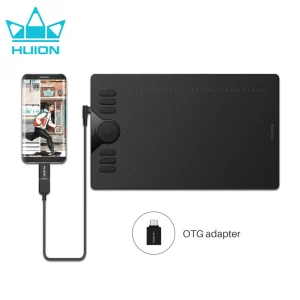 Huion HS610 Tavoletta grafica da 10×6,25 pollici 28 tasti Express 8192 Tavoletta con penna stilo senza batteria per telefono Android MacBook