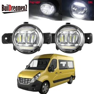 2in1 funzione 30W gruppo fendinebbia per Renault Master 3/III 2010-2015 auto sinistra destra LED DRL fendinebbia luce di marcia diurna 12V