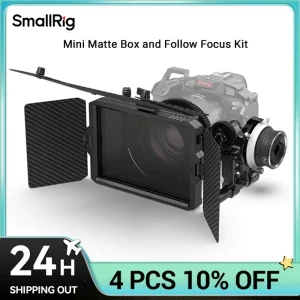 Il mini kit di accessori professionali SmallRig include mini scatola opaca e mini follow focus per fotocamere DSLR mirrorless