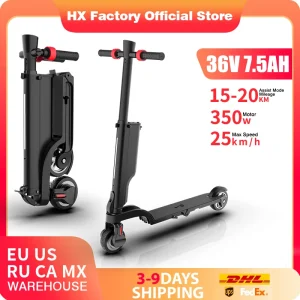 Scooter elettrico HX Pieghevole 7.5A 350W 25KM/H scooter elettrici 36V EScooter E da 5,5 pollici per adulti