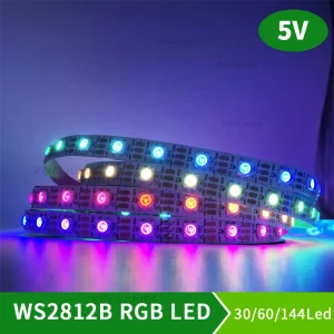 Strisce LED WS2812B DC5V ws2812 IC RGB indirizzabile individualmente Led Strip Light diodo impermeabile flessibile Neon Led Tape Lamp