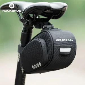 ROCKBROS Borsa antipioggia Borsa da sella per bicicletta antiurto per reggisella riflettente di grande capacità Borsa per fanale posteriore Accessori per bici MTB
