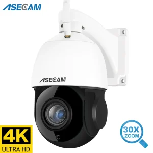 Telecamera IP PTZ 8MP 4K Zoom ottico 30x Wifi Esterno Umano AI Auto Tracking POE Onvif CCTV P2P Telecamera di sorveglianza audio Camhi
