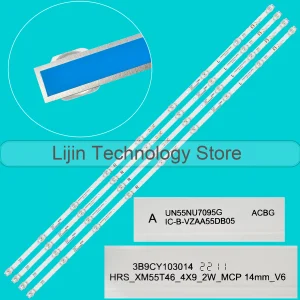 Strisce LED per UN55NU7095G UE55TU7002U L55M5-EX HRS_XM55T46_4X9_2W_MCPCB 14MM_V0 HRS-XM55T46-4X9 CRH-BP55303004097CT