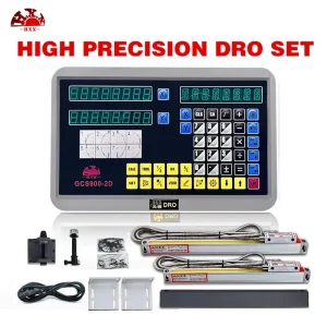 HXX CNC Kit DRO a 2 assi ad alta precisione Lettura digitale GCS900 e 2 pezzi Righello sensore codificatore scala lineare per fresatura tornio