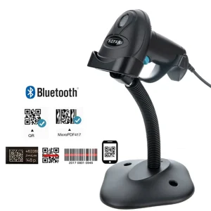 Lettore di codici a barre cablato Wireless KEFAR 1D/2D lettore di codici QR Bluetooth PDF417 lettore di codici a barre portatile supporto negozio logistico del telefono
