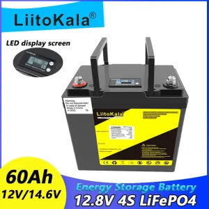 Batteria LiFePO4 LiitoKala 12V 90Ah 100Ah 12.8V 120Ah/150Ah/200Ah/240Ah/300Ah per camper, golf cart, fuoristrada, sistemi off-grid