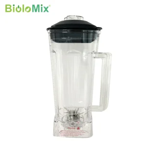 Pezzi di ricambio per frullatore commerciale BPA FREE 2L contenitore quadrato barattolo brocca brocca fondo tazza con coperchio lame per frullati seghettato