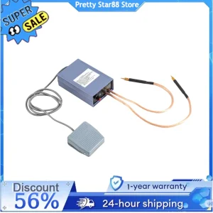 Dispositivo per saldatrice da 5KW Attrezzatura per saldatrice a punti Set di saldatura regolabile in corrente con interruttore a pedale per schermo LED ad alta sicurezza