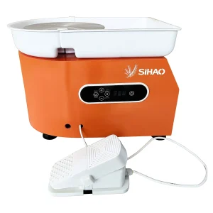 VEVOR 11 pollici Macchina per la formatura di ceramica con ruota in ceramica Maniglia regolabile con velocità 60-300 giri/min e controllo del pedale Lavabo staccabile in ABS