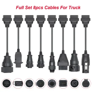Set completo di qualità 8 pezzi cavo convertitore OBD2 per auto e camion per cavo di prolunga connettore interfaccia diagnostica TCS Multidiag PRO