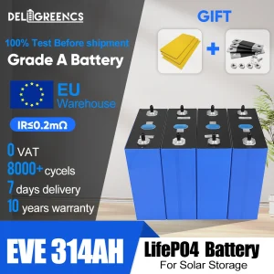 MB31 EVE314Ah LiFePO4 Batteria Ricaricabile Al Litio Ferro Fosfato di Grado A 8000 Cicli FAI DA TE 12V 24V 48V RV Furgoni EV Solare