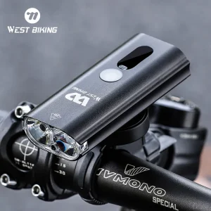 WEST BIKING 1600 Lumen luce anteriore per bicicletta Dual LED 5200mAh USB ricaricabile MTB bici da strada Smart Headlight accessori per ciclismo