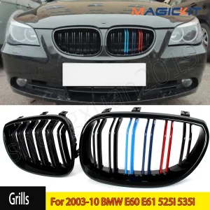 MAGICKIT Griglia per rene anteriore colore nero lucido M per BMW E60 E61 525i 535i 2003-10