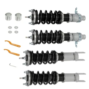 maXpeedingrods Kit Coilover per Civic EK EJ 1996-2000 Ammortizzatore regolabile a 24 vie Grigio