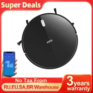 Robot Aspirapolvere ABIR G20S, Navigazione mappa AI,partizione super intelligente,con memoria, app WiFi, forte aspirazione 6000Pa, lavaggio intelligente a umido, disinfezione, funziona con Alexa e