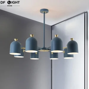 Soggiorno moderno lampadario a soffitto camera da letto lampada da soffitto studio lampadario a LED cucina lampadario macaron in ferro battuto illuminazione