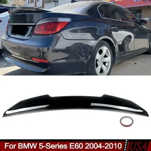Spoiler posteriore per BMW serie 5 E60 Sedan 528i 535i 2004-2010 Gloss Black Duckbill PSM Style Trunk Spoiler Lip