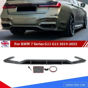 Per BMW serie 7 G11 G12 diffusore paraurti posteriore M Performance Style Carbon Look LCI