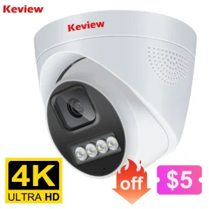 Telecamera IP 4K 8MP POE Audio H.265 Onvif Grandangolo 2.8mm AI Visione notturna a colori Home CCTV Video sorveglianza di sicurezza