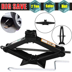 Martello a forbice per auto 2T Supporto per manovella di emergenza automatica Strumento per la sostituzione dei pneumatici di riparazione per risparmiare manodopera con maniglia per auto SUV Veicoli