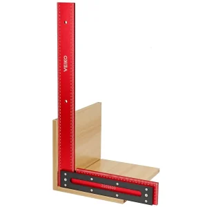 Righello metrico imperiale a forma di L da 600mm in lega di alluminio Carpenter Square Framing Square righello ad angolo retto strumento di marcatura per la lavorazione del legno