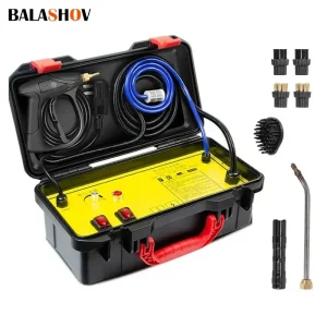 Pulitore a vapore ad alta pressione macchina per la pulizia a vapore ad alta temperatura vaporizzatore multiuso per impieghi gravosi per auto con cappa, casa