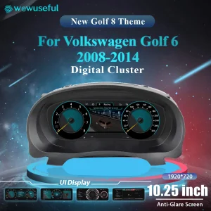 Cruscotto Digitaal Lcd da 10.25 ”per VW Golf 6 MK6 2010 11 12 13 14 anni Ntg4.5 Cluster Auto Radio strumento Paneel Cockpit