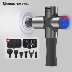 BOOSTER Pro 3 Pistola per massaggio dei tessuti profondi Stimolatore muscolare Massaggiatore per il corpo Pistola fasciale Rilassante a basso rumore per modellare la finezza