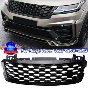 Per RANGE ROVER VELAR L560 griglia anteriore nera lucida aggiornamento stile dinamico 17-23