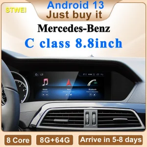 STWEI Prezzo di Fabbrica 8.8 pollici Android AUTO Lettore Multimediale Per Auto Per Mercedes Benz Classe C 11-15 W204 S204 Sistema Intelligente