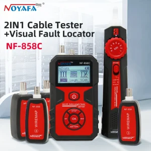 NOYAFA NF-858C Tester per cavi di rete con funzione VFL Localizzatore di cavi digitali LCD Localizzatore di cavi di rete Localizzatore di cavi PoE