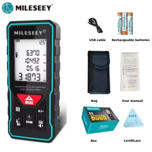 Mileseey Telemetro Laser Professionale Trena X5/X6 40M 60M 80M 100M Misuratore di Distanza di Precisione Digitale Ricaricabile Misura di Nastro
