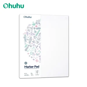 Ohuhu Pennarelli a doppia faccia Quaderno per schizzi artistico Libro per schizzi rilegato con colla a prova di sbavature per pennarelli ad alcool Quaderno da disegno Scuola