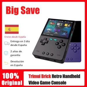Trimui Brick – Console di giochi portatile, schermo IPS da 3,2 pollici Linux, 13000 giochi, console di gioco retrò con batteria da 4000 mAh
