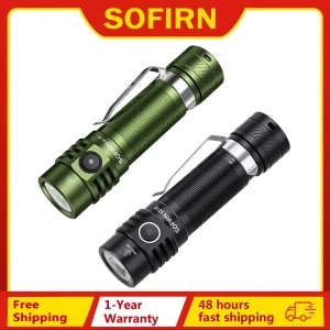 Sofirn SC18 1800lm Torcia EDC USB C Ricaricabile SST40 LED 18650 Torcia TIR Ottica Lente Lanterna con indicatore di alimentazione