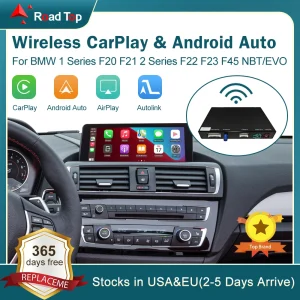 Wireless CarPlay per BMW Series 1 2 F20 F21 F22 F23 F45 2012-2020 NBT,EVO, con funzione Android Auto Mirror Link AirPlay CarPlay
