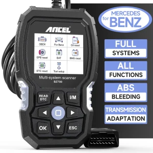 ANCEL BZ700 OBD2 Scanner automobilistico per Mercedes Benz Sprinter Smart All System ABS SRS SAS Reset olio Strumento diagnostico per auto diesel