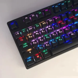 Copritasti RGB OEM russo/francese/spagnolo/coreano/Abnt2 per tastiera meccanica da gioco Copritasti tastiera da gioco con layout ISO trasparente