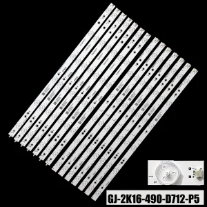 Striscia LED per 49PUS6551 GJ-2K16-490-D712-P5-L R 01N21 01N22 TPT490U2 49PUS6401 49PUH6101 LB49016 49PUT6401 49PUS6432/12 49C1080N