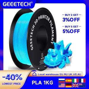 Filamento PLA standard Geeetech 1 kg 1,75 mm Materiale plastico per stampante 3D, precisione 0,03 mm, adatto alla maggior parte delle stampanti FDM