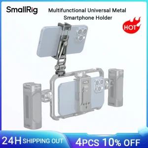 SmallRig Adattatore per montaggio universale multifunzionale per telefono cellulare Supporto per treppiede per telefono con supporto per telefono con slitta fredda per iPhone 16/15 3559
