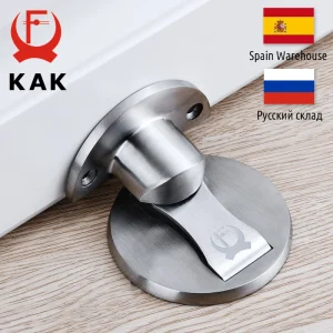 KAK Fermaporta magnetici Fermaporta in acciaio inossidabile 304 Supporti per porte nascoste Cattura pavimento Fermaporta senza chiodi Ferramenta per mobili