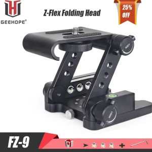 FZ-9 aggiornato Z-Flex Tilt Folding Head per Canon Nikon Sony DSLR Camera Camcorder smartphone Slider Rail con manopola di regolazione