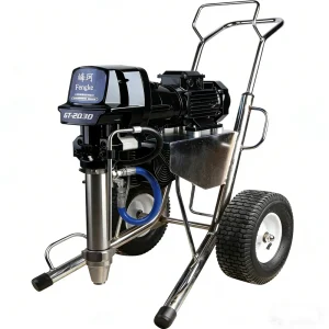 Spruzzatore di vernice airless professionale 8.5L 4000W Macchina per verniciatura a spruzzo per gesso per mastice resistente con pompa a pistone lungo