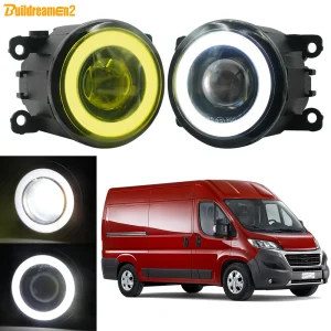2 fendinebbia H11 da 30 W con Angel Eye DRL per Fiat Ducato (250_, 290_) 2006-2023 Lampada fendinebbia a LED per auto 3000LM
