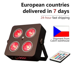 DMX LED 4x18W RGBWA UV 6IN1 Batteria a colori Wireless Led Par Light Mini Batteria Luce per feste 2.4G Wireless